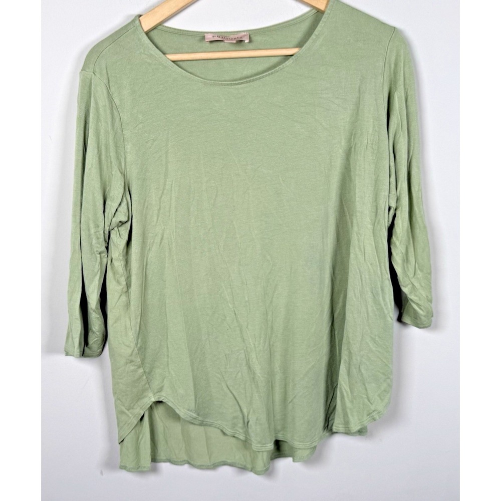 Philosophy Republic 3/4 Sleeve Drape‎ Tunic Soft Flowy Boho Top 1X Sage